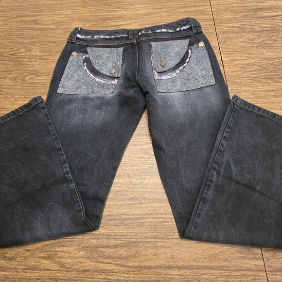 KLEPTON Basic Clothes Unisex Vintage Boot Leg Jeans w/Accent Pockets - Black - Picture 13 of 15